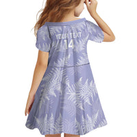 New Zealand Silver Fern Rugby Custom Family Matching Off Shoulder Short Dress and Hawaiian Shirt Go Aotearoa Champions Purple Version - Polynesian Pride