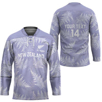 New Zealand Silver Fern Rugby Custom Hockey Jersey Go Aotearoa Champions Purple Version LT14 - Polynesian Pride