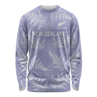 New Zealand Silver Fern Rugby Custom Long Sleeve Shirt Go Aotearoa Champions Purple Version - Polynesian Pride