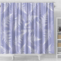 New Zealand Silver Fern Rugby Custom Shower Curtain Go Aotearoa Champions Purple Version - Polynesian Pride
