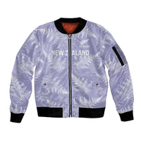 New Zealand Silver Fern Rugby Custom Sleeve Zip Bomber Jacket Go Aotearoa Champions Purple Version LT14 Unisex Purple - Polynesian Pride
