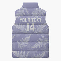 New Zealand Silver Fern Rugby Custom Sleeveless Puffer Jacket Go Aotearoa Champions Purple Version - Polynesian Pride