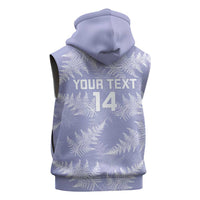 New Zealand Silver Fern Rugby Custom Sleeveless Zip Hoodie Go Aotearoa Champions Purple Version - Polynesian Pride