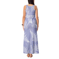 New Zealand Silver Fern Rugby Custom Tank Maxi Dress Go Aotearoa Champions Purple Version - Polynesian Pride