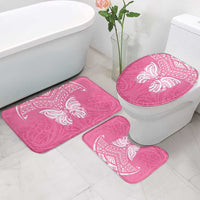 New Zealand Breast Cancer Awareness Bathroom Set Maori Butterfly Pink Ribbon - Polynesian Pride