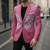 New Zealand Breast Cancer Awareness Blazer Maori Butterfly Pink Ribbon - Polynesian Pride