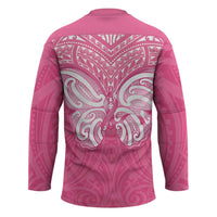 New Zealand Breast Cancer Awareness Hockey Jersey Maori Butterfly Pink Ribbon LT14 - Polynesian Pride