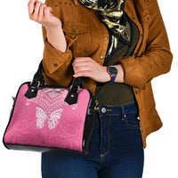 New Zealand Breast Cancer Awareness Shoulder Handbag Maori Butterfly Pink Ribbon - Polynesian Pride