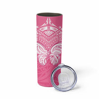 New Zealand Breast Cancer Awareness Skinny Tumbler Maori Butterfly Pink Ribbon - Polynesian Pride