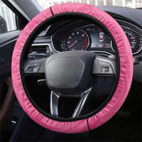 New Zealand Breast Cancer Awareness Steering Wheel Cover Maori Butterfly Pink Ribbon - Polynesian Pride