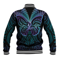 Suicide Prevention New Zealand Baseball Jacket Aotearoa Maori Butterfly Mix Silver Fern - Polynesian Pride