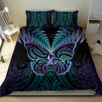 Suicide Prevention New Zealand Bedding Set Aotearoa Maori Butterfly Mix Silver Fern - Polynesian Pride
