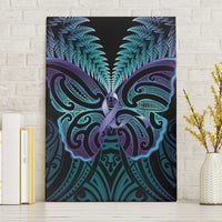Suicide Prevention New Zealand Canvas Wall Art Aotearoa Maori Butterfly Mix Silver Fern - Polynesian Pride