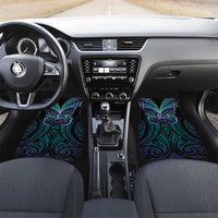 Suicide Prevention New Zealand Car Mats Aotearoa Maori Butterfly Mix Silver Fern - Polynesian Pride