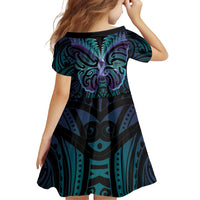 Suicide Prevention New Zealand Family Matching Puletasi and Hawaiian Shirt Aotearoa Maori Butterfly Mix Silver Fern LT14 - Polynesian Pride