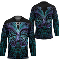 Suicide Prevention New Zealand Hockey Jersey Aotearoa Maori Butterfly Mix Silver Fern LT14 - Polynesian Pride