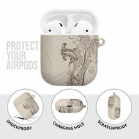 Beige Hawaii AirPods Case Hammerhead Shark Tattoo Curve Polynesian LT14 - Polynesian Pride