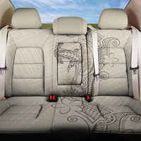 Beige Hawaii Back Car Seat Cover Hammerhead Shark Tattoo Curve Polynesian - Polynesian Pride
