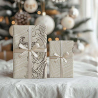 Beige Hawaii Wrapping Paper Hammerhead Shark Tattoo Curve Polynesian - Polynesian Pride