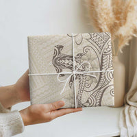 Beige Hawaii Wrapping Paper Hammerhead Shark Tattoo Curve Polynesian - Polynesian Pride