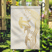 Gold and White Hawaii Garden Flag Hammerhead Shark Tattoo Curve Polynesian - Polynesian Pride