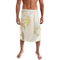 Gold and White Hawaii Lavalava Hammerhead Shark Tattoo Curve Polynesian - Polynesian Pride
