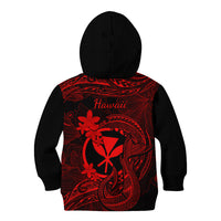 Hawaii Kid Hoodie Fish Hook Tattoo Mix Polynesian Plumeria Red Version LT14 - Polynesian Pride