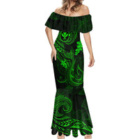 Hawaii Mermaid Dress Fish Hook Tattoo Mix Polynesian Plumeria Green Version LT14 - Polynesian Pride