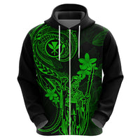 Hawaii Hoodie King Kamehameha Mix Polynesian Plumeria Green Version LT14 - Polynesian Pride