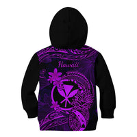 Hawaii Kid Hoodie Pineapple Mix Polynesian Plumeria Purple Version LT14 - Polynesian Pride