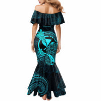 Hawaii Mermaid Dress Pineapple Mix Polynesian Plumeria Turquoise Version LT14 - Polynesian Pride