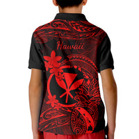Hawaii Kid Polo Shirt Pineapple Mix Polynesian Plumeria Red Version LT14 - Polynesian Pride