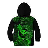 Hawaii Kid Hoodie Pineapple Mix Polynesian Plumeria Green Version LT14 - Polynesian Pride