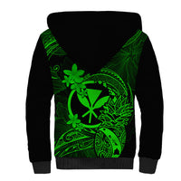 hawaii-sherpa-hoodie-pineapple-mix-polynesian-plumeria-green-version
