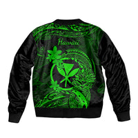 hawaii-sleeve-zip-bomber-jacket-pineapple-mix-polynesian-plumeria-green-version