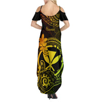 hawaii-family-matching-summer-maxi-dress-and-hawaiian-shirt-shaka-tattoo-mix-polynesian-plumeria-reggae-version