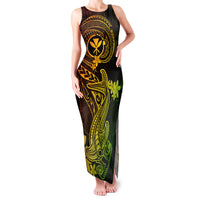 Hawaii Family Matching Tank Maxi Dress and Hawaiian Shirt Hammerhead Shark Tattoo Mix Polynesian Plumeria Reggae Version LT14 Mom's Dress Reggae - Polynesian Pride