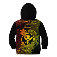 Hawaii Kid Hoodie Hammerhead Shark Tattoo Mix Polynesian Plumeria Reggae Version LT14 - Polynesian Pride