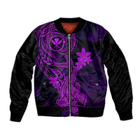 hawaii-bomber-jacket-hammerhead-shark-tattoo-mix-polynesian-plumeria-purple-version