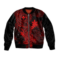 hawaii-bomber-jacket-hammerhead-shark-tattoo-mix-polynesian-plumeria-red-version