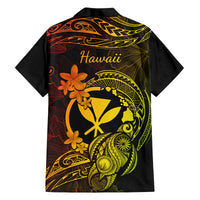 Hawaii Family Matching Tank Maxi Dress and Hawaiian Shirt Turtle Mix Polynesian Plumeria Reggae Version LT14 - Polynesian Pride