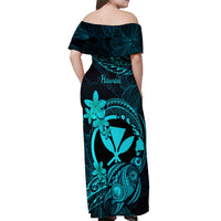 hawaii-off-shoulder-maxi-dress-turtle-mix-polynesian-plumeria-turquoise-version