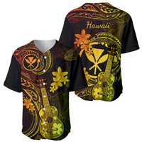 Hawaii Baseball Jersey Ukulele Mix Polynesian Plumeria Reggae Version LT14 - Polynesian Pride