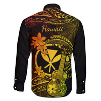 Hawaii Family Matching Tank Maxi Dress and Hawaiian Shirt Ukulele Mix Polynesian Plumeria Reggae Version LT14 - Polynesian Pride
