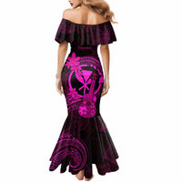 Hawaii Mermaid Dress Ukulele Mix Polynesian Plumeria Pink Version LT14 - Polynesian Pride
