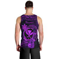 Hawaii Men Tank Top Ukulele Mix Polynesian Plumeria Purple Version LT14 - Polynesian Pride