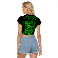 hawaii-raglan-cropped-t-shirt-ukulele-mix-polynesian-plumeria-green-version