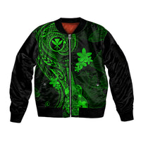 hawaii-sleeve-zip-bomber-jacket-ukulele-mix-polynesian-plumeria-green-version