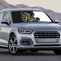 New Zealand Valentines Day Auto Sun Shade Piwakawaka Lovers Maori Koru Tattoo - Polynesian Pride