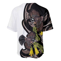 New Zealand Valentines Day Baseball Jersey Piwakawaka Lovers Maori Koru Tattoo - Polynesian Pride